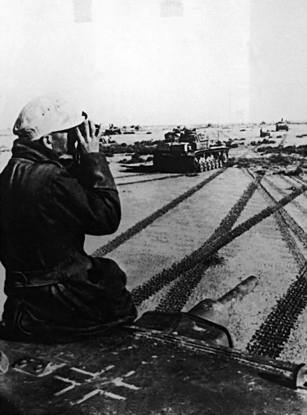 A German armoured unit during Rommel's offensive